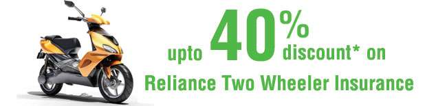 Get upto 40% discount on Reliance Two Wheeler Insurance